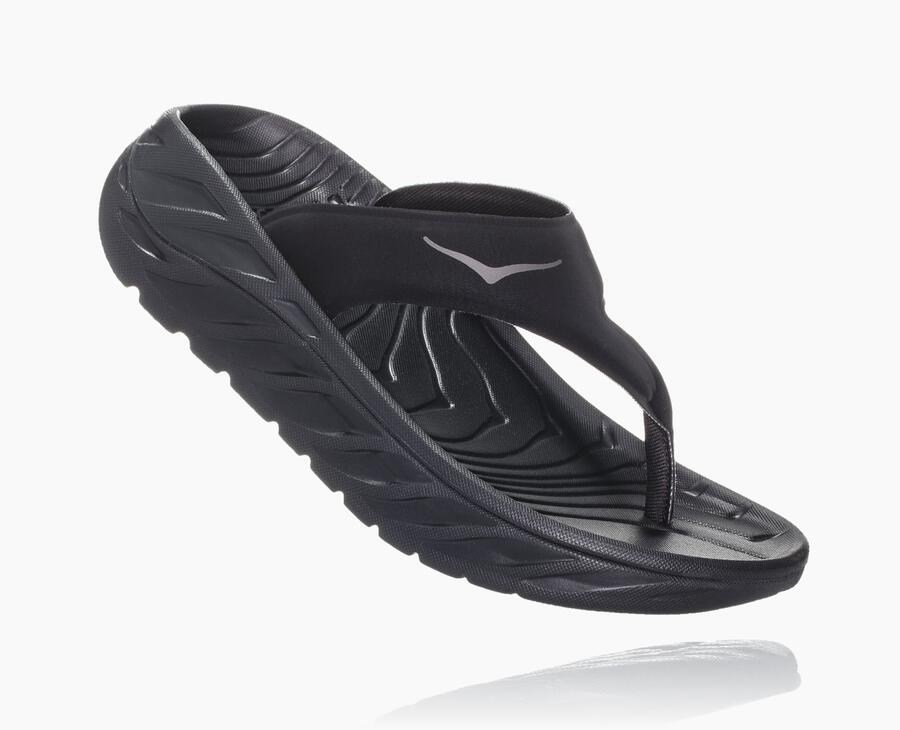 Hoka One One Ora Recovery Flip - Women Sandals - Black,Australia SVU-508239